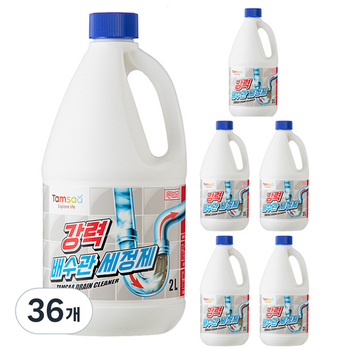 탐사 강력 배수관 세정제, 2L, 36개