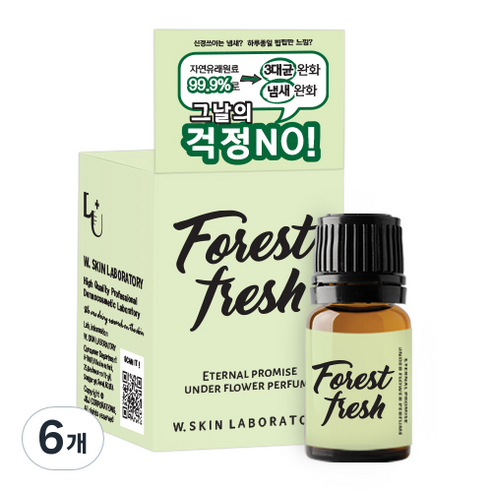 더블유피부연구소 언더플라워퍼퓸여성청결제 포레스트 프레쉬, 5ml, 6개