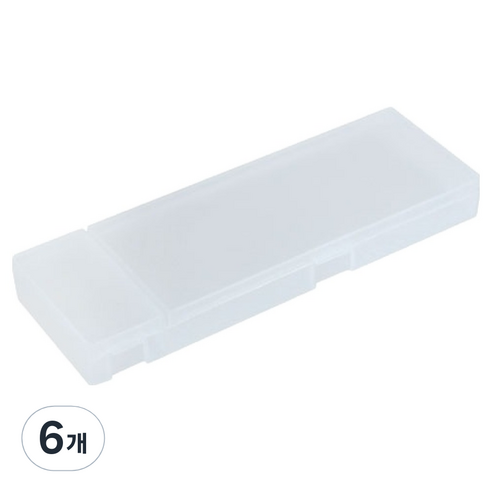 모닝글로리 2단 반투명 필통 커스텀 케이스, 6개