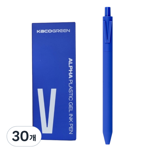 카코 알파 소프트 중성 젤펜 0.5mm, 알파벳 V, 30개