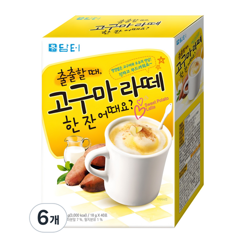 담터 고구마라떼, 18g, 40개입, 6개