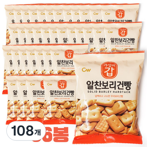 청우식품 알찬보리건빵, 65g, 108개