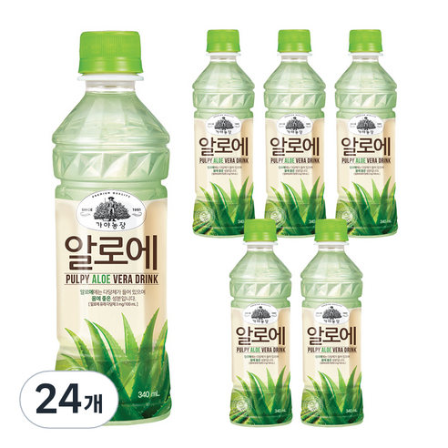 가야농장 알로에주스, 340ml, 24개입