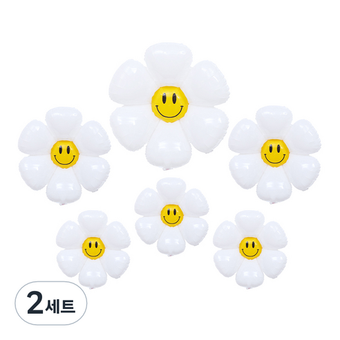 피앤비유니티 무광마카롱 스마일 데이지풍선 세트, 19, 2세트