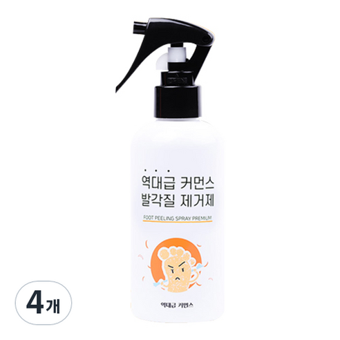 역대급커먼스 발각질 제거제 풋 필링 스프레이, 200ml, 4개