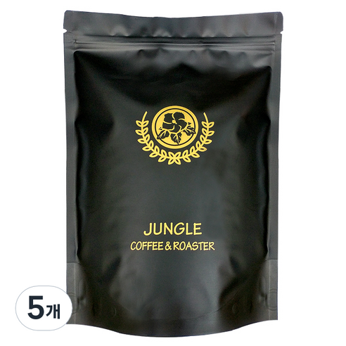 정글커피앤로스터 에티오피아 예가체프 G2 원두 커피, 커피메이커, 500g, 5개