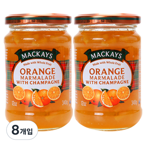 맥케이 오렌지 마멀레이드 잼, 340g, 8개입