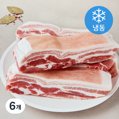 푸드랩플러스 독일산 오겹살 수육용 (냉동), 6개, 2kg