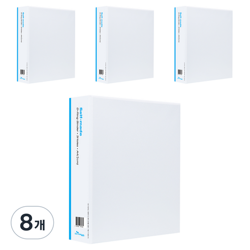 에코청운 D링바인더 3공 5cm A4, 백색, 8개