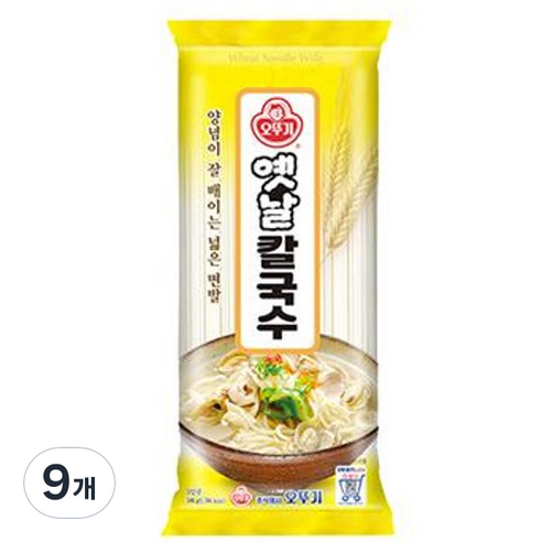 오뚜기 옛날 칼국수, 500g, 9개