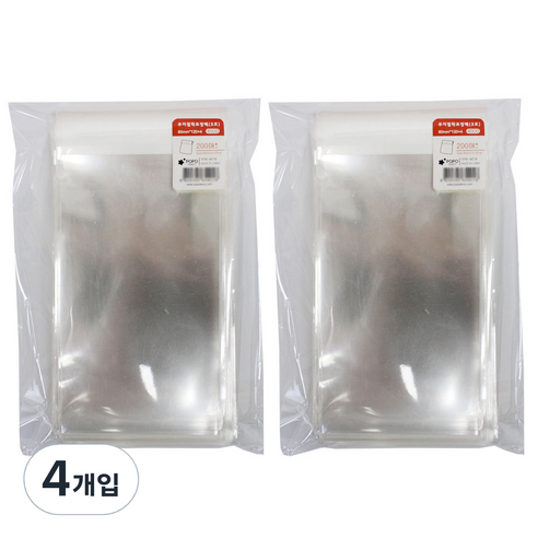 포포팬시 무지 접착 OPP 포장팩 3호 200p, 투명, 4개입 - 가격 변동 추적 그래프 - 역대가