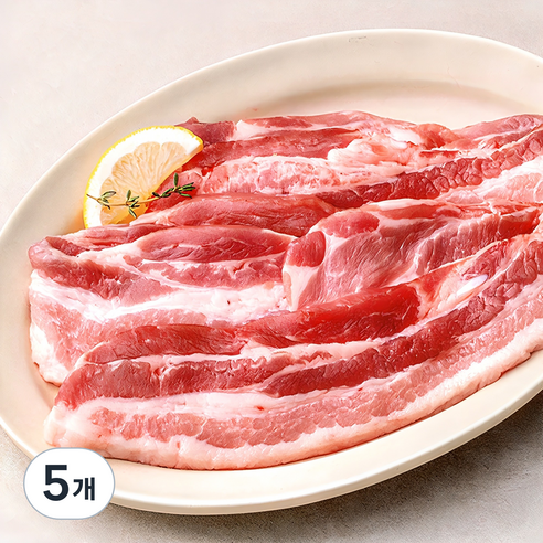 한돈 삼겹살 구이용 (냉장), 500g, 5개