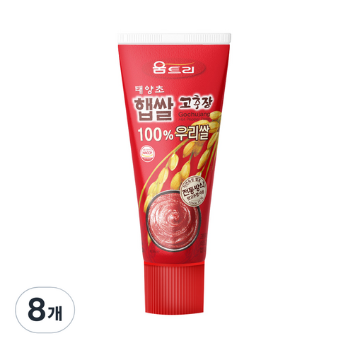 움트리 태양초 햅쌀 고추장, 120g, 8개