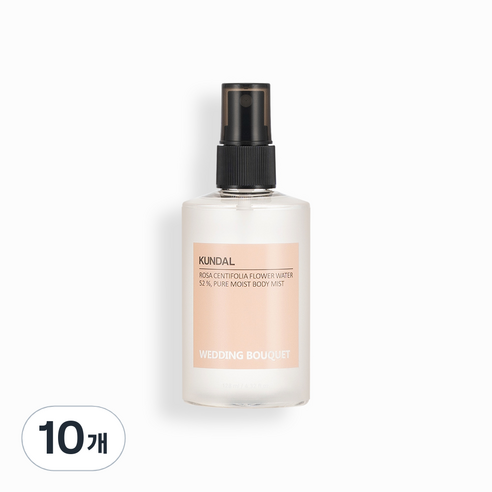 쿤달 퓨어 바디미스트 웨딩부케향, 128ml, 10개