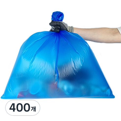 월드크린 분리수거 평판 비닐봉투 파랑, 50L, 400개