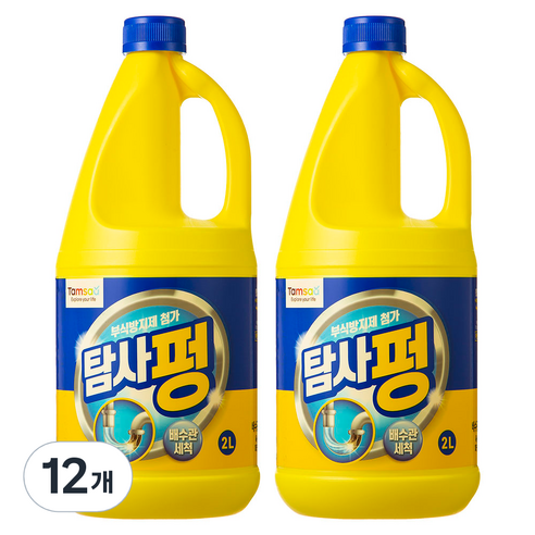 탐사 펑 배수구 세정제, 2L, 12개