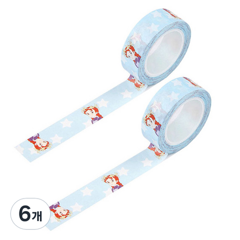 빨강머리앤 마스킹 테이프 15mm x 10m, 별별앤, 6개