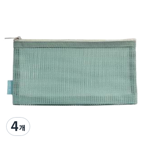 델리 메쉬 필통 A6, 4개, 그린