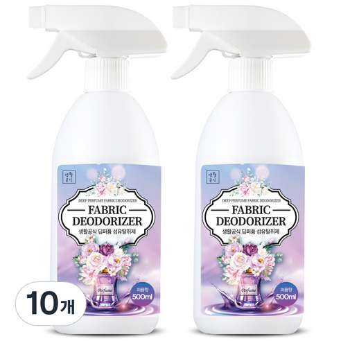 생활공식 플로럴 딥퍼퓸 섬유탈취제, 10개, 500ml