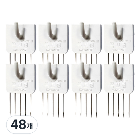 꼭꼬핀 파워 U자형, 화이트, 48개