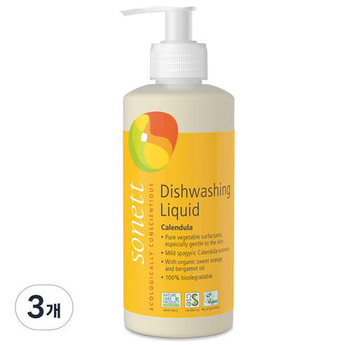 [쿠팡수입] 소네트 주방세제 카렌듈라, 300ml, 3개
