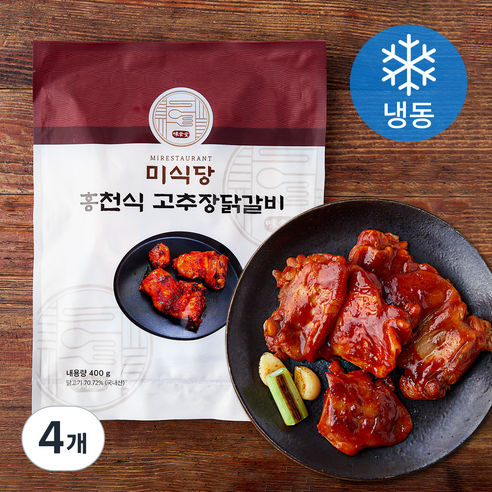 미식당 홍천식 고추장 닭갈비 (냉동), 400g, 4개