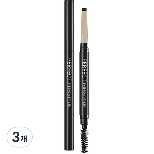 미샤 퍼펙트 아이브로우 스타일러 오토펜슬 0.15g, 블랙, 3개