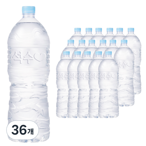 석수 무라벨 생수, 2L, 36개