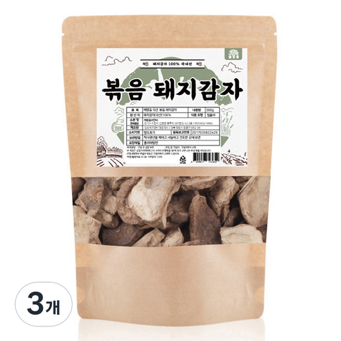 해맑음 볶음 돼지감자, 500g, 3개, 1개입