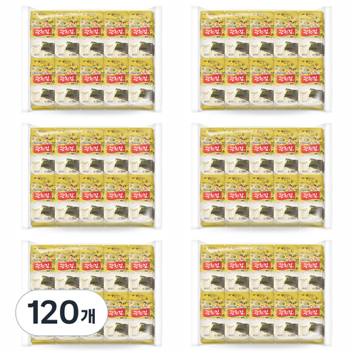 광천김 달인 재래 도시락김, 4g, 120개
