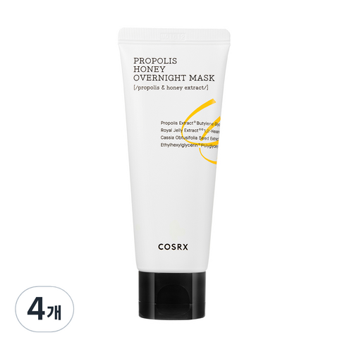 코스알엑스 풀핏 프로폴리스 허니 오버나이트 마스크, 60ml, 4개