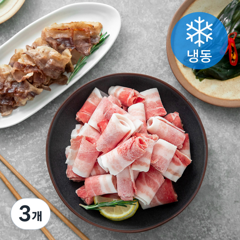 곰곰 돌돌말이 대패 삼겹살 (냉동), 1kg, 3개