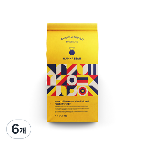 워너빈 스페셜티 커피 파푸아뉴기니 심부 A Grade 원두, 홀빈(분쇄안함), 500g, 6개