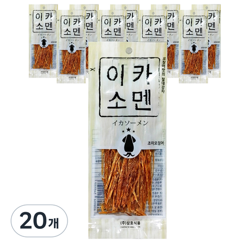 삼호식품 이카소멘 조미오징어, 25g, 20개