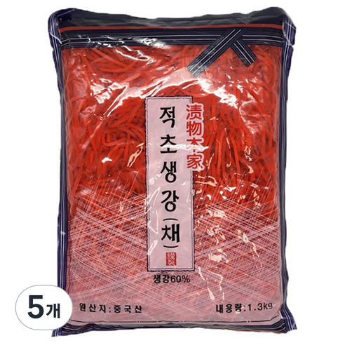 토호식품 적초생강 채, 5개, 1.3kg