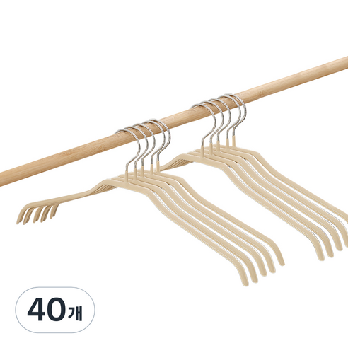살림의기술 스타일 옷걸이, 베이지, 40개