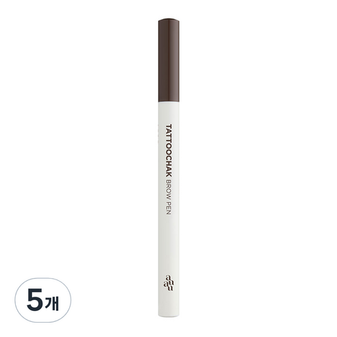 아유아유 타투착 브로우펜 0.9g, 02 다크브라운, 5개