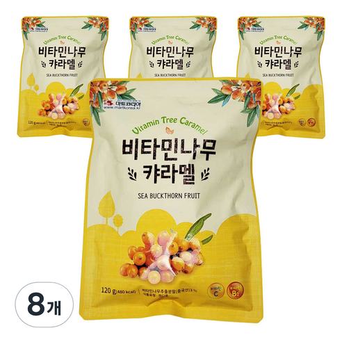 아름다운정성 비타민 나무 카라멜 사탕, 120g, 8개