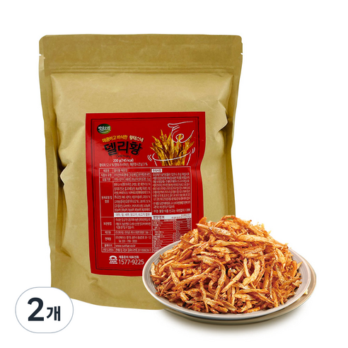 바다소리 델리황 황태스낵 매운맛, 200g, 2개