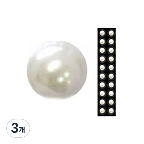와사비네코 미미츠보 쥬얼리 귀지압패치 L 4.0mm 20p, 화이트진주20pcs_L(4.0mm), 3개
