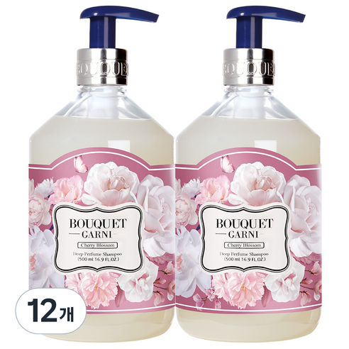 부케가르니 딥퍼퓸 샴푸 체리블라썸향, 500ml, 12개
