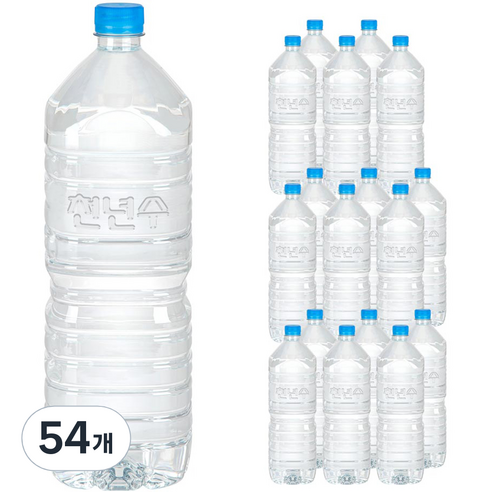 천년수 무라벨 생수, 2L, 54개