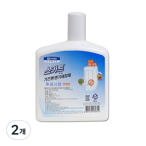 크리넥스 스카트 가즈맨 변기세정제 후레시향, 295ml, 2개