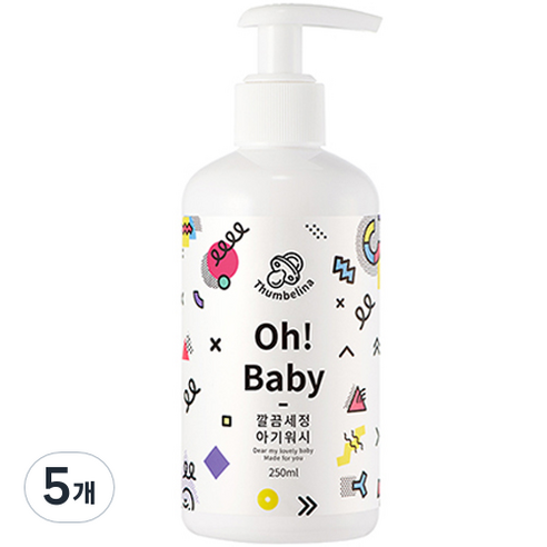 뷰티레시피 오 베이비 깔끔세정 아기워시, 250ml, 5개