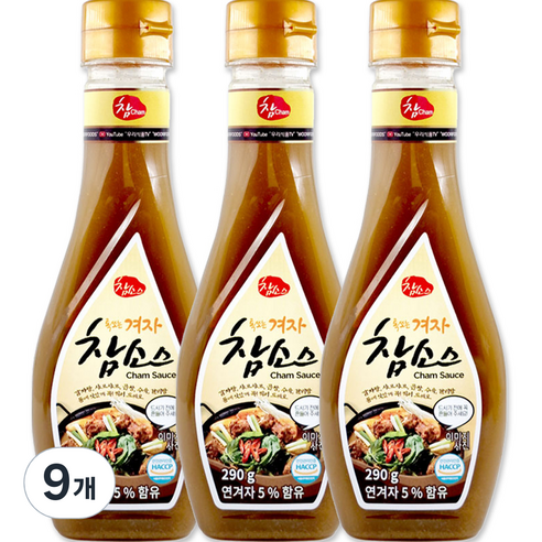 참 겨자 참소스, 290g, 9개