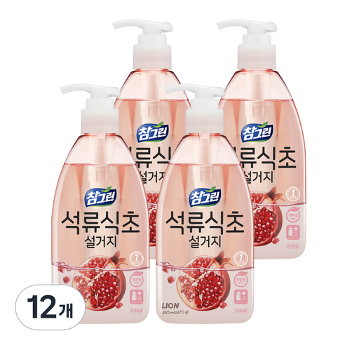참그린 석류식초 설거지 주방세제 용기, 470g, 12개