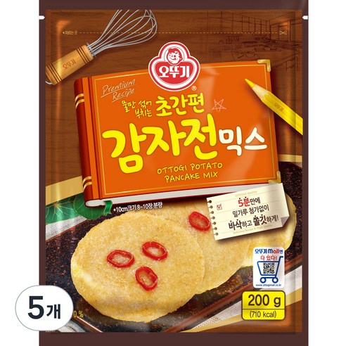 오뚜기 초간편 감자전믹스, 200g, 5개