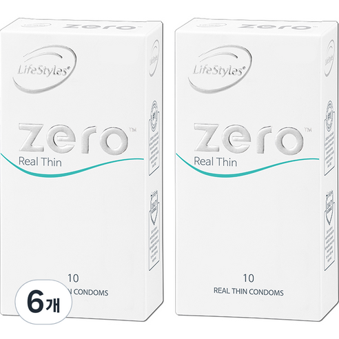 남성형콘돔 Zero Real Thin, 10개입, 6개