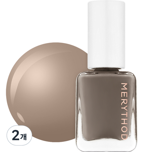 메리쏘드 릴엣지 네일, F02 베이지그레이, 7ml, 2개