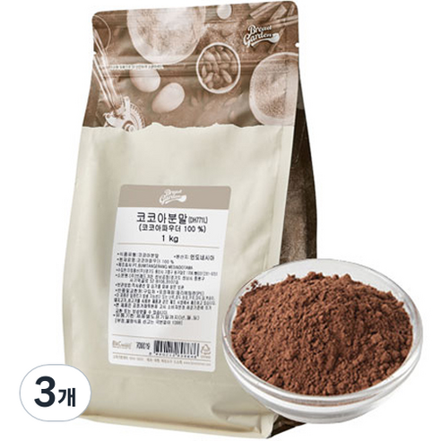 브레드가든 코코아 분말, 1kg, 1개입, 3개